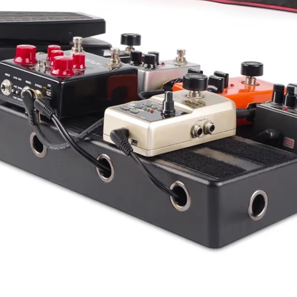 Multi-Color Guitar Effects Pedal Board